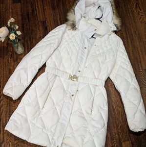 Stylish white winter coat